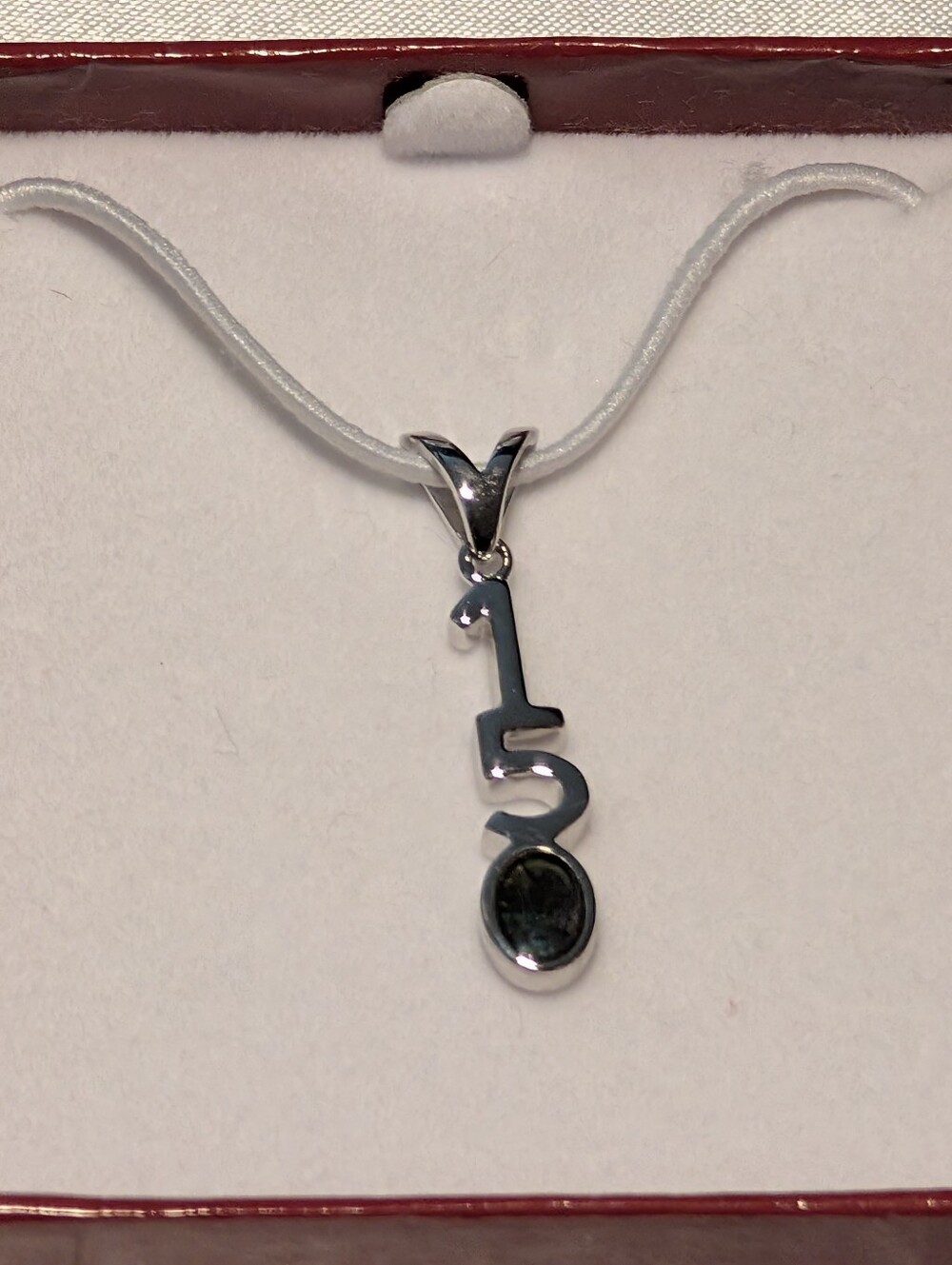 KORITE Canada 150 Ammolite Pendant Necklace Silver Plated NIB